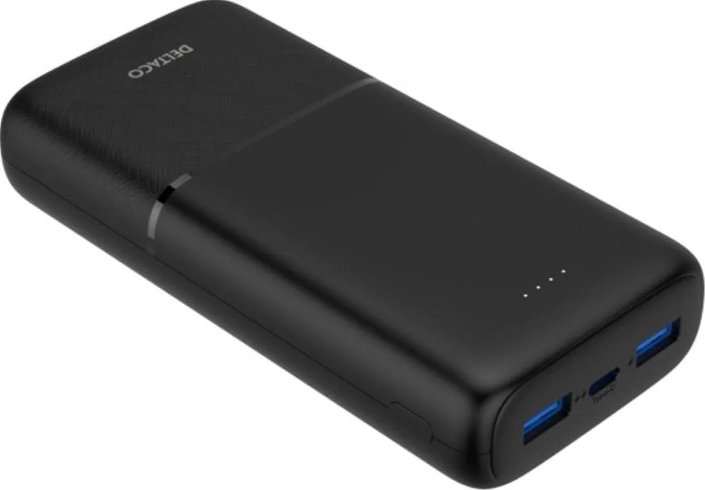 Batterie Externe 20000 mAh Haute Capacité avec USB-C PD 20W et USB-A Noir