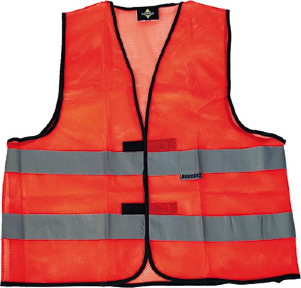 Korntex KXQ | Herren Mesh-Weste mit Reflektoren - Farbe: Signal Orange - Größe: XXL