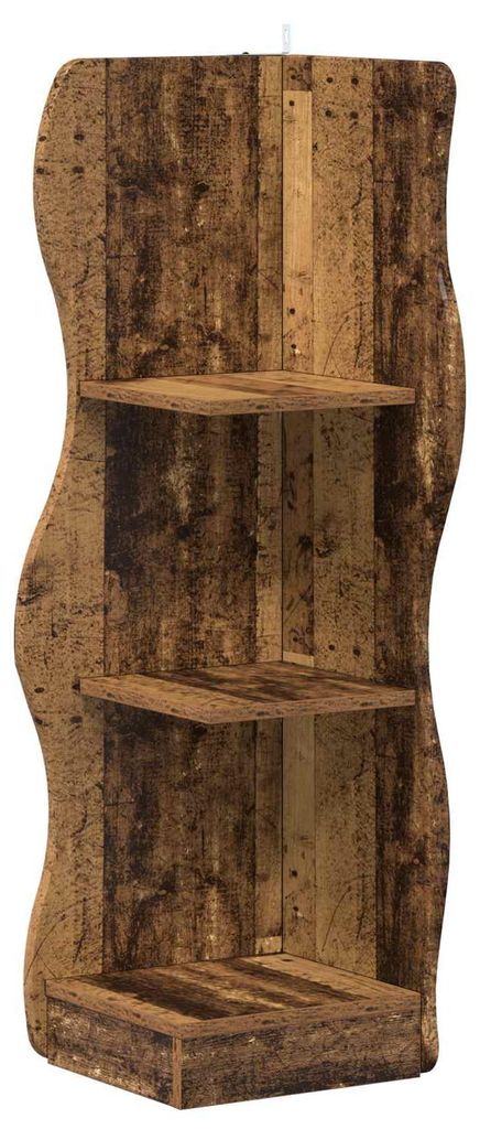 Eckregal mit Regal Altholz 34 x 33 x 102 cm Holzwerkstoff