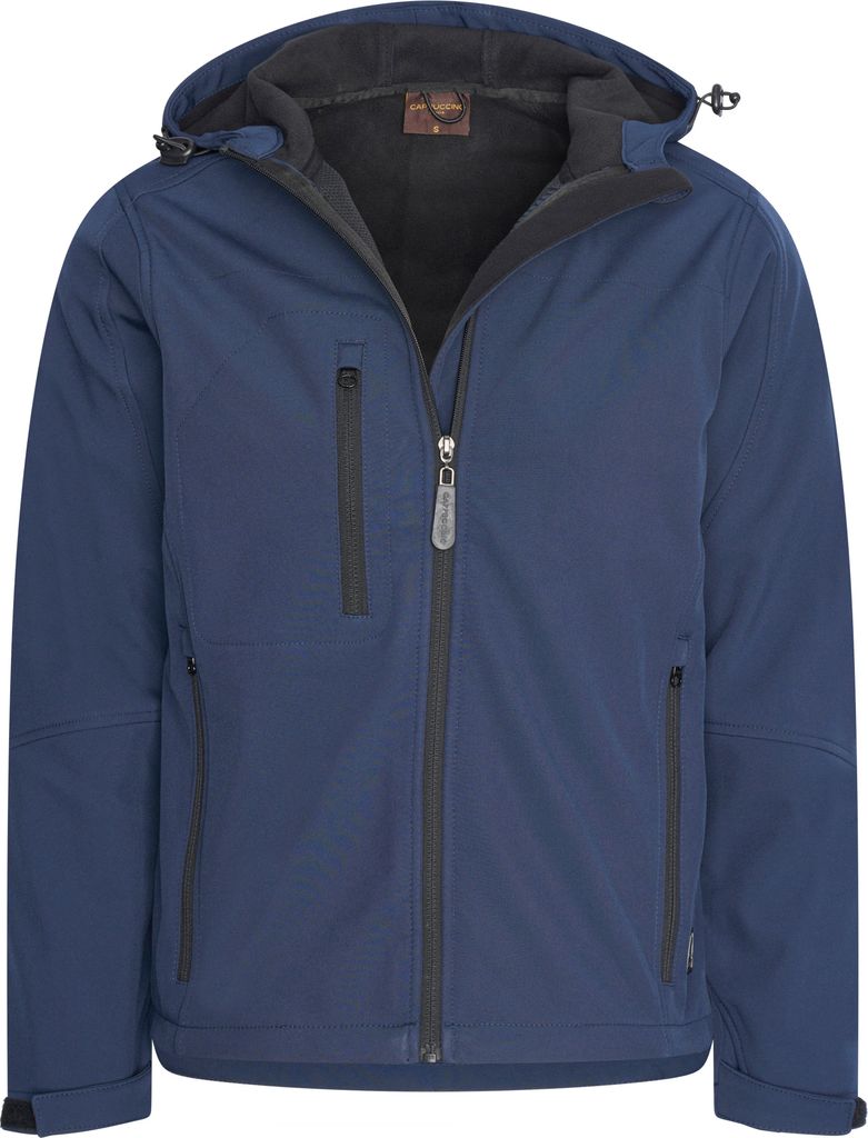 Cappuccino Italia Softshell Hooded Jacket Blau - Große XL