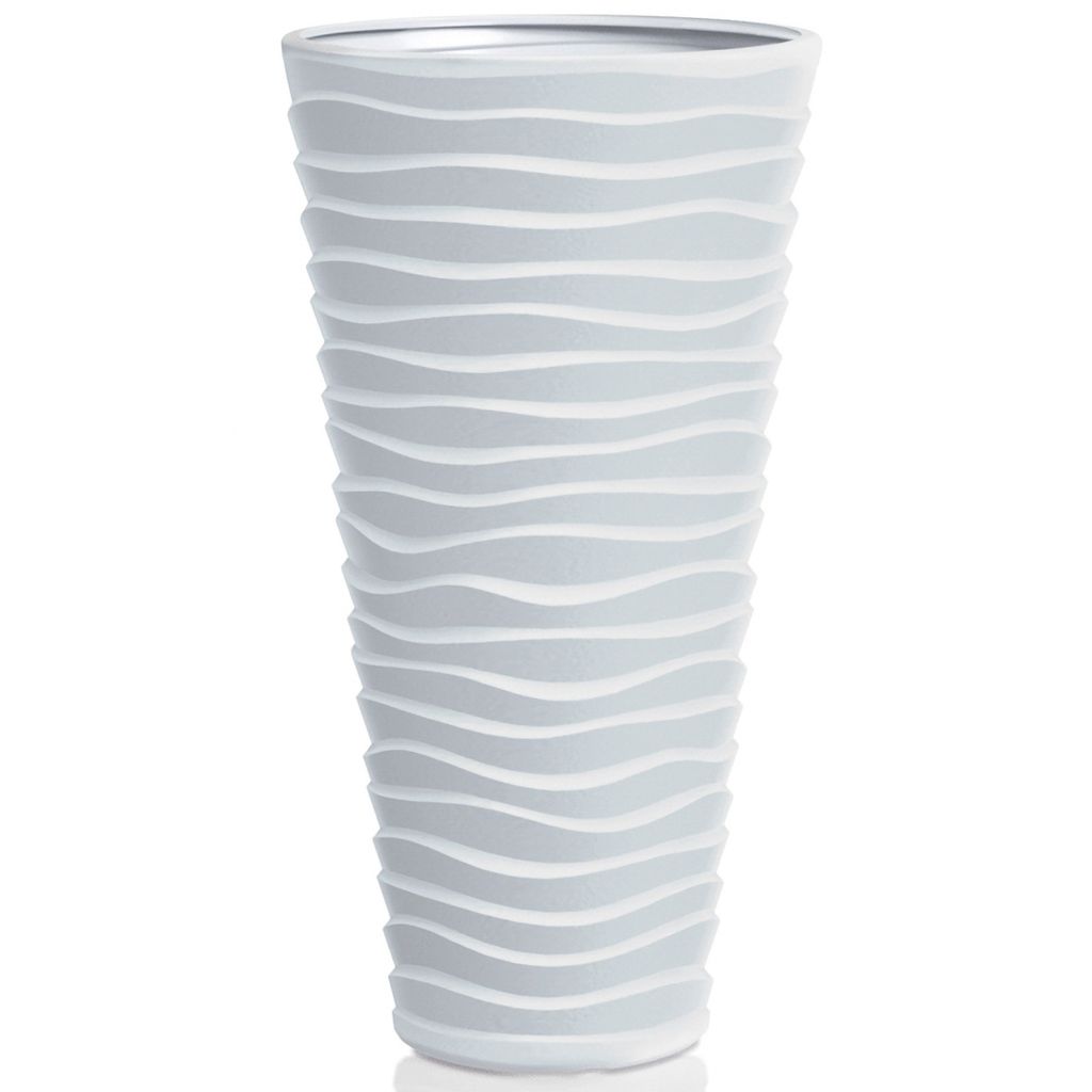 Dlhý kvetináč na piesok s vložkou biely 29,6 cm Obrázok produktu 