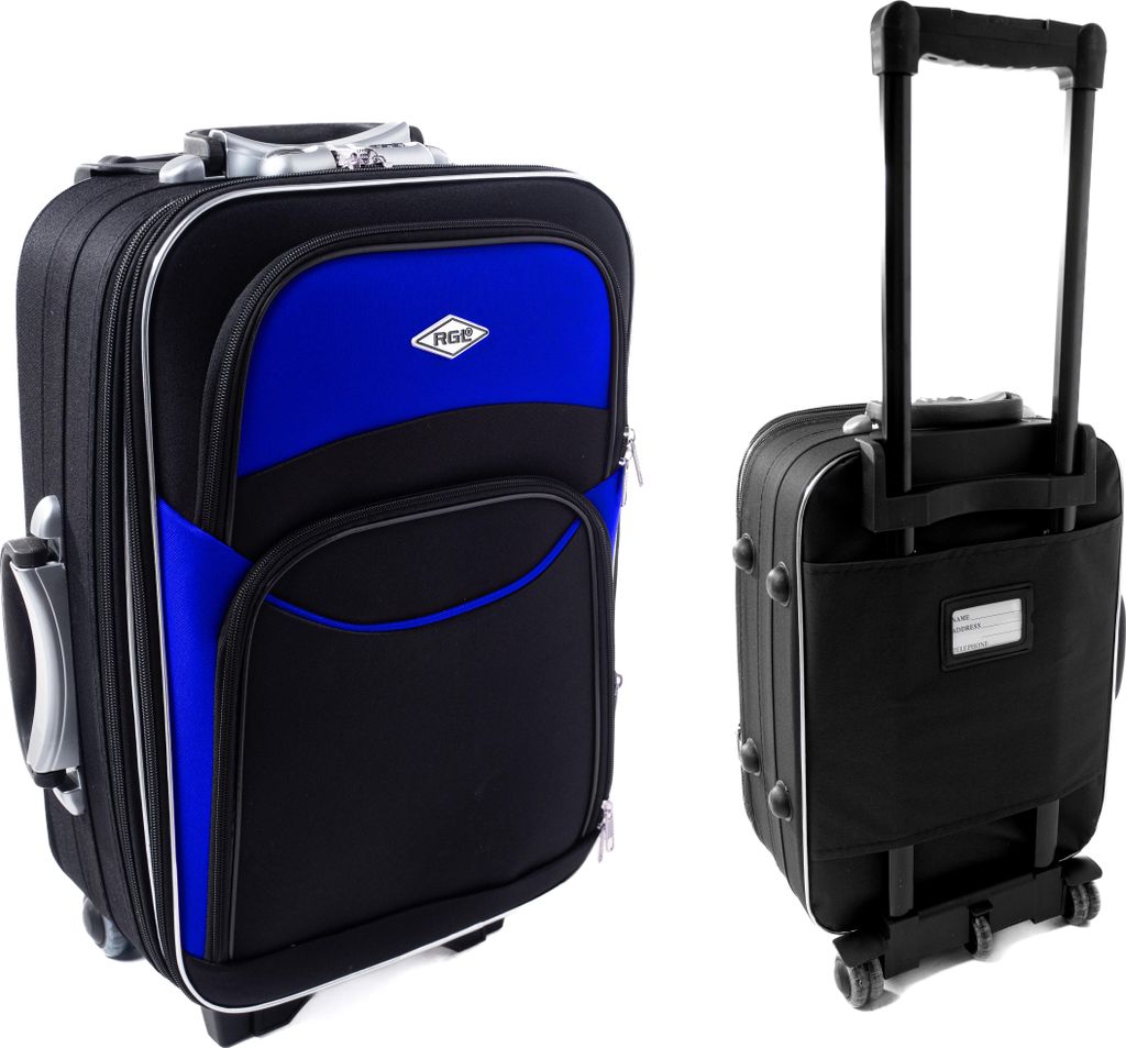 RGL773 L Stoffkoffer 5-Rad erweiterbarer Koffer Größe: L Farbe: Schwarz- Blau