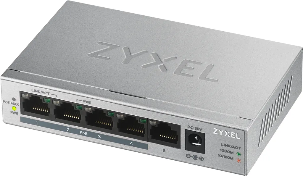 Zyxel GS1005-HP : Switch PoE+ pour supprimer vos câbles d'alimentation
