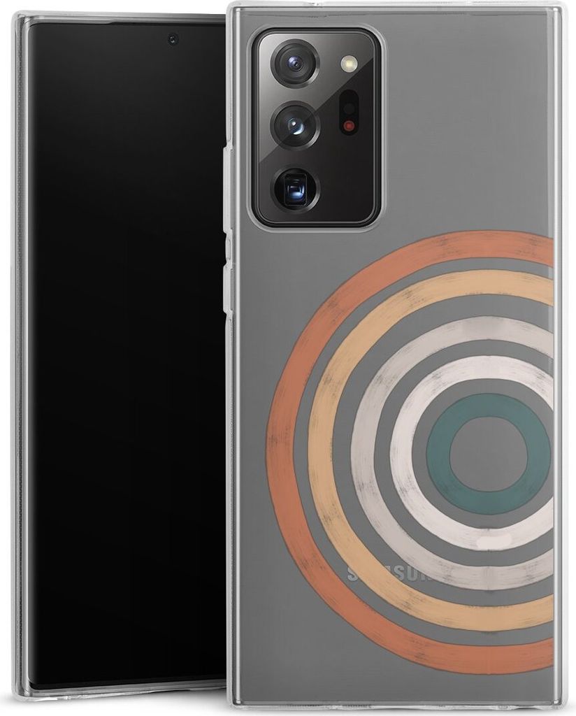 DeinDesign Handyhülle für Samsung Galaxy Note 20 Ultra 5G Silikon Hülle Case Smartphone Schutzhülle Kreise Regenbogen Wasserfarbe
