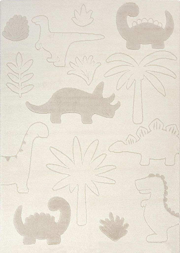 Teppich Kinderzimmer Babyzimmer Junge Mädchen Design Schaf Creme Rund