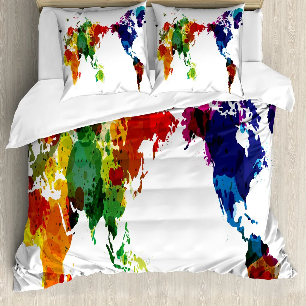 Offerta Copripiumino ABAKUHAUS 200x200 Mappa Mondo Astratta