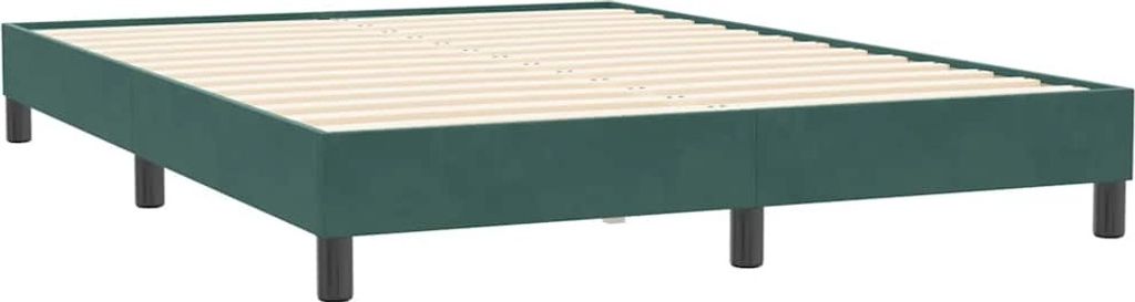 Bettgestell ohne Matratze Dunkelgrün 160x210 cm Samt