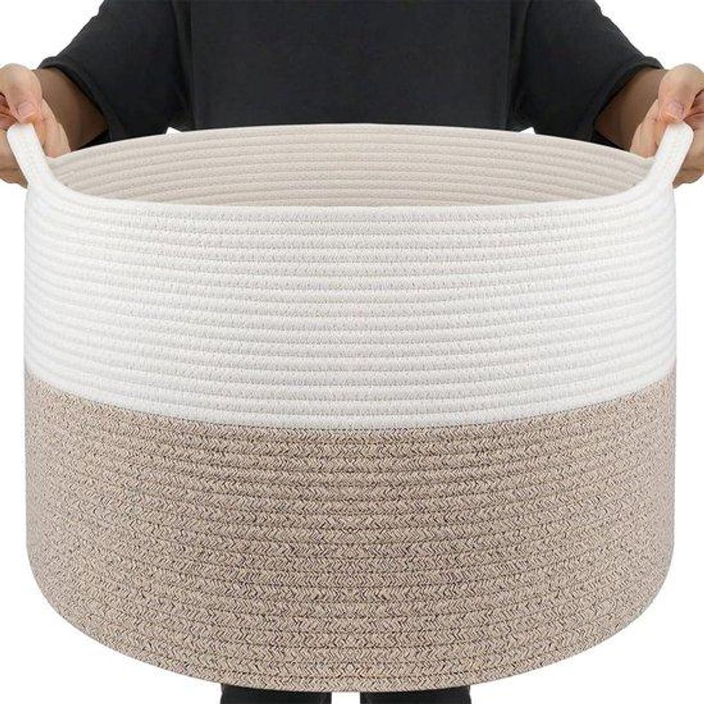 Gewebte, faltbare Hundespielzeugmütze, 50 x 33 cm, 5 Taschen, weiß und braun