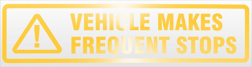 Kiwistar Vehicle Makes Frequent Stops Magnetschild Schild magnetisch - 60cm Gelb - reflektierend - Magnetfolie für Auto PKW Kfz