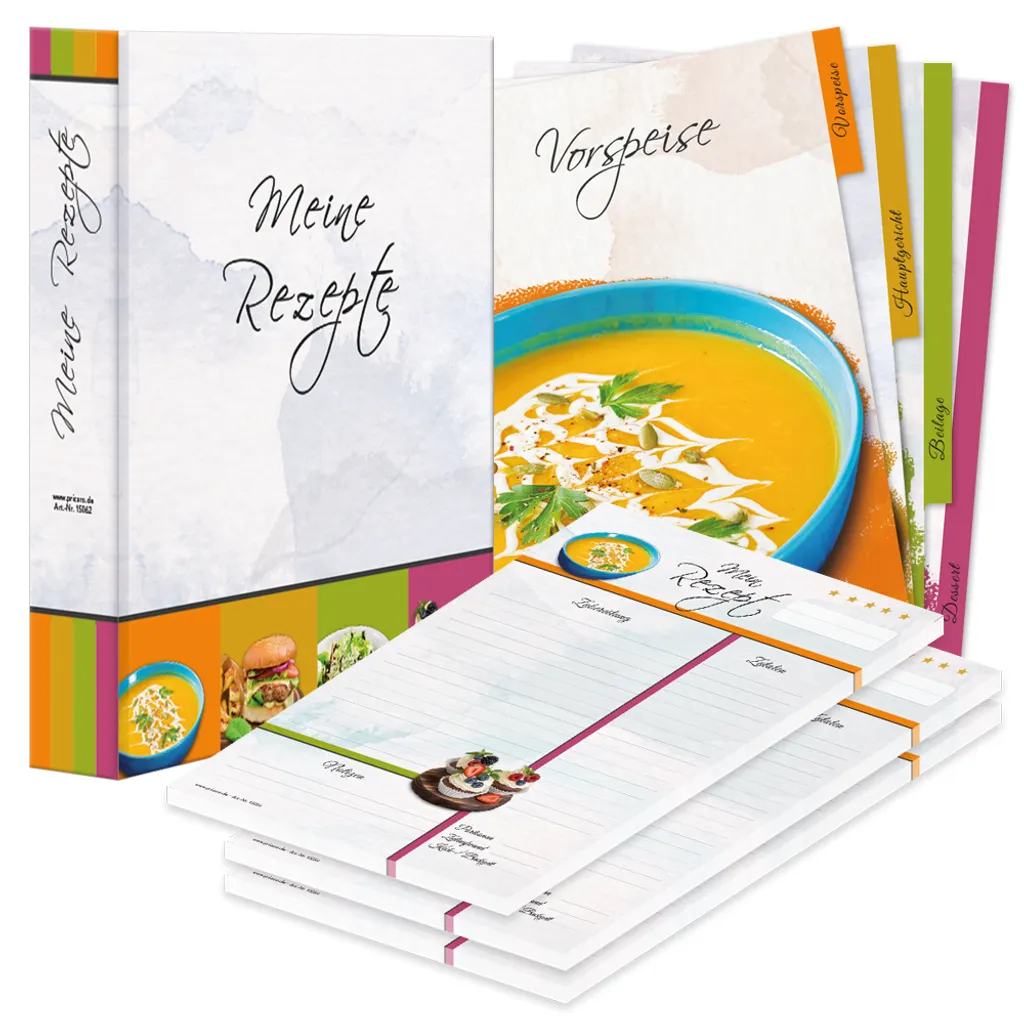 Set Ricettario PRICARO Delicious A4 8 Pezzi | Custode di Tradizioni