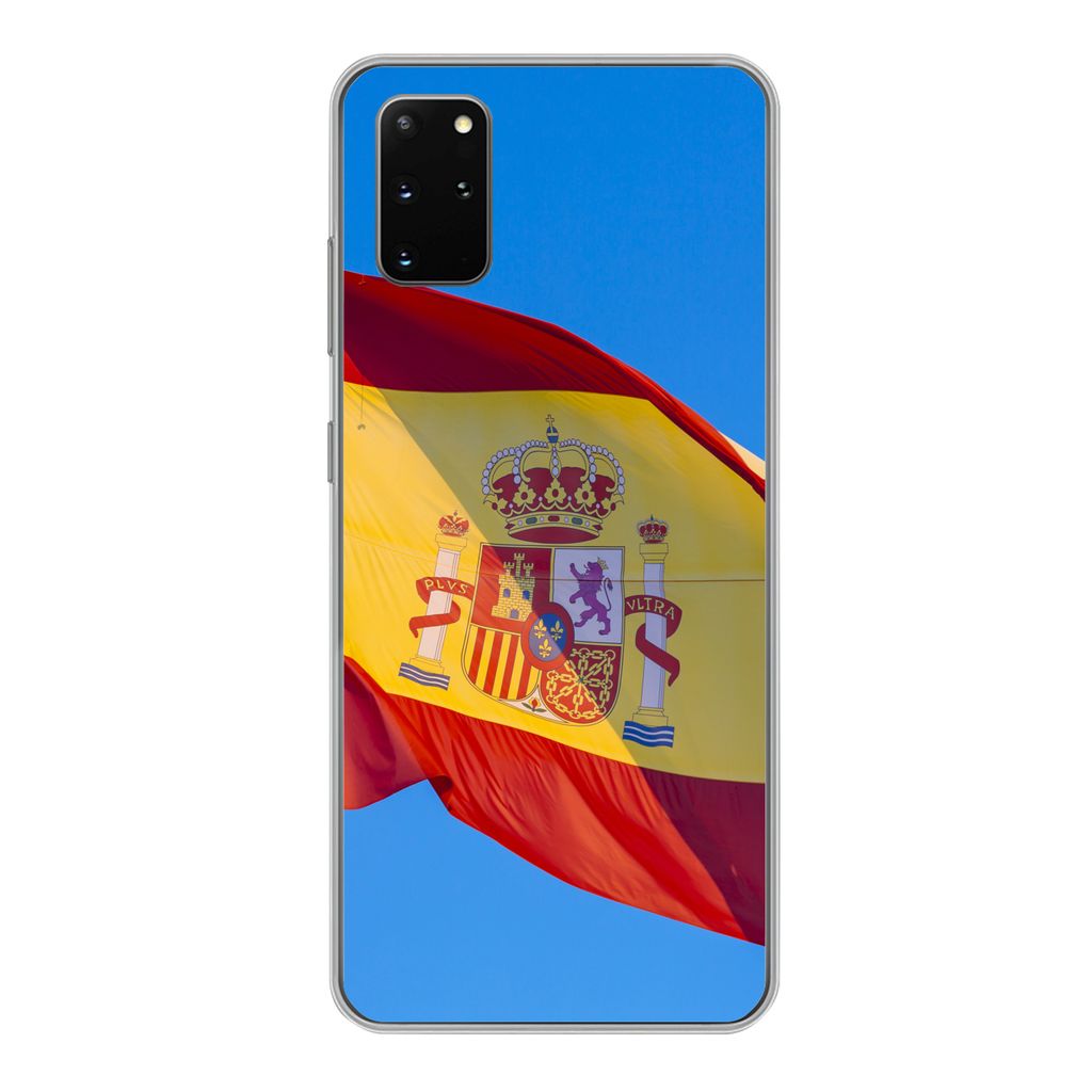 MuchoWow Handyhülle Schutzhülle Hülle für Samsung Galaxy S20 Plus Die Nationalflagge von Spanien Silikon Softcase Handy Hülle - Hartschale