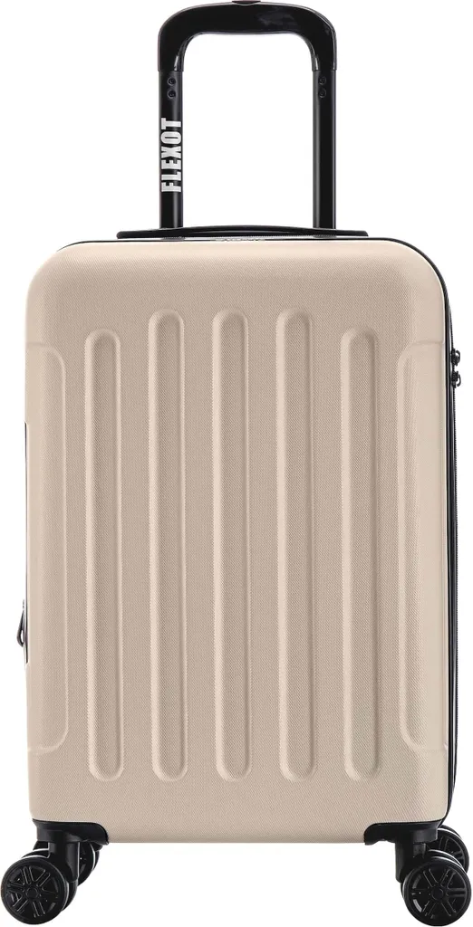 Flexot Trolley M Bianco Crema - Valigia Rigida Espandibile Bagaglio a Mano