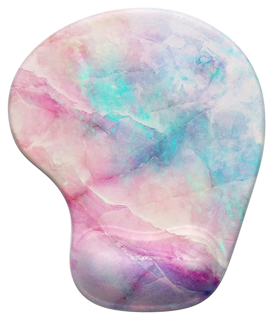 Tapis de souris anti-douleur poignet gel ergonomique design marbre