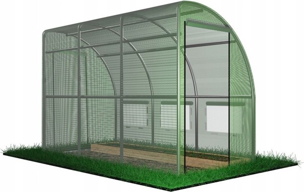 Halbschale Verstärkte Austauschbare Folie Mit Netz Für Gartentunnel 4X1,5 M Grün