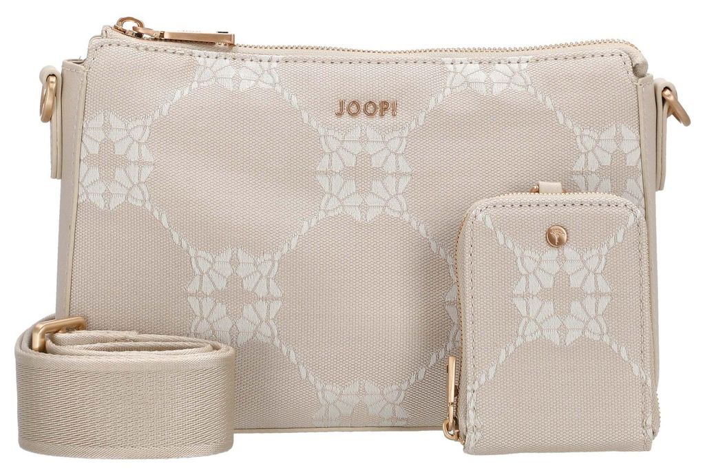 Joop! Women Mosaico Jasmina Schultertasche Hellbeige mit Muster 15 x 24 x 6