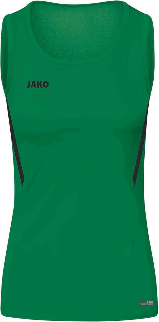 JAKO Damen Tanktop Challenge, Farbe:sportgrün/schwarz, Größe:38