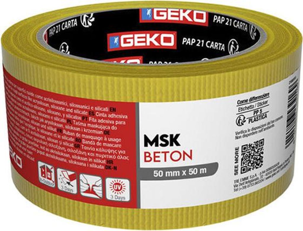 Geko Gewebeabdeckband 50 mm x 50 m Outdoor