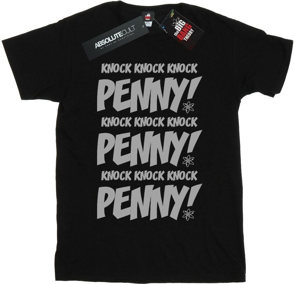 The Big Bang Theory - "Knock Knock Penny" T-Shirt für Damen BI464 (S) (Schwarz)