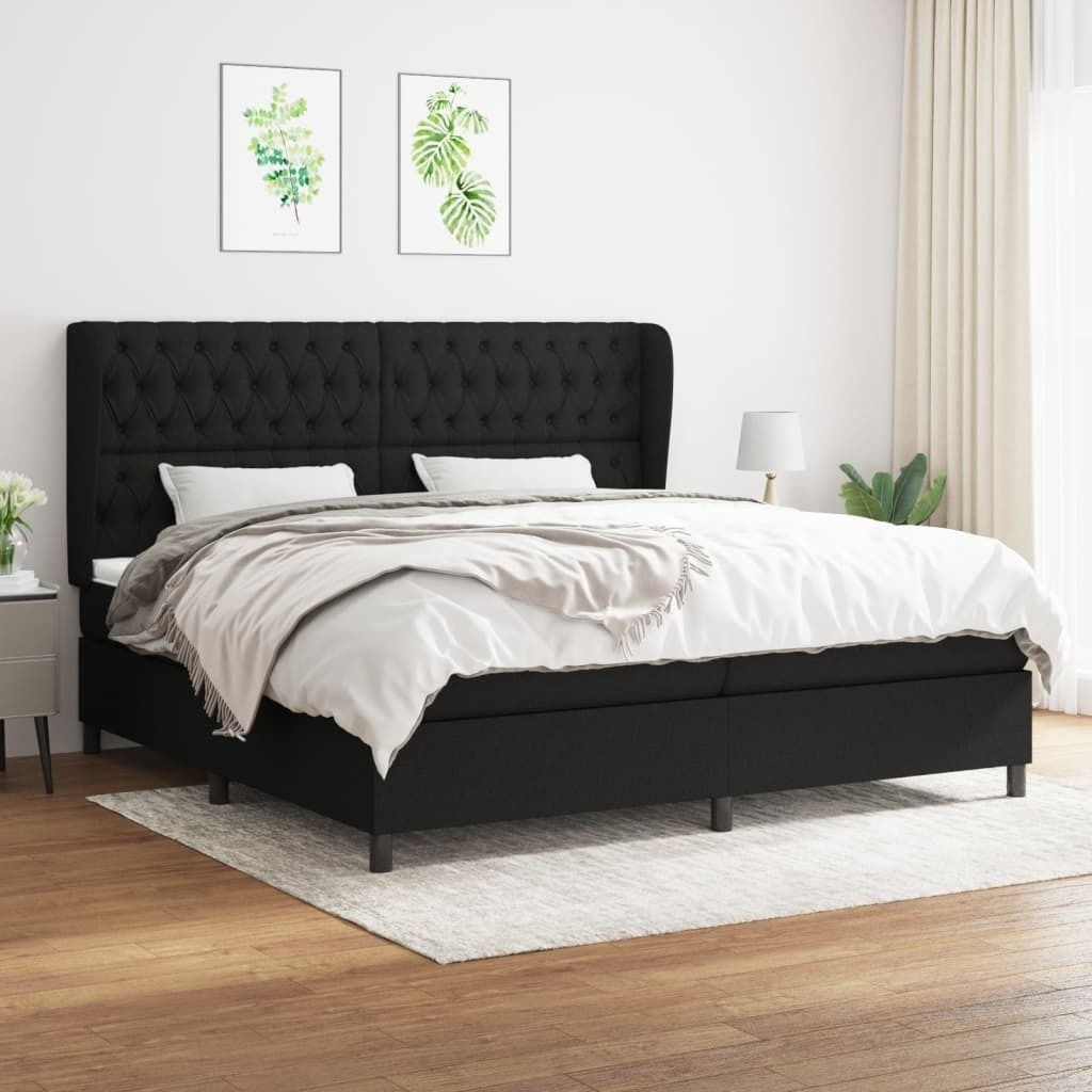 "2026 Promotion" Boxspringbett mit Matratze - Schwarz - 200x200 cm - Stoff - Polsterbett CC6633