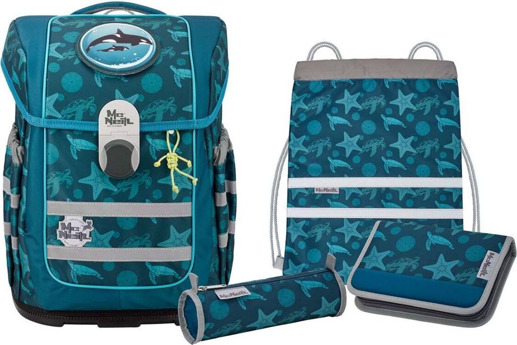 McNeil Mc Ocean Sealife 5-teilig Schulranzenset