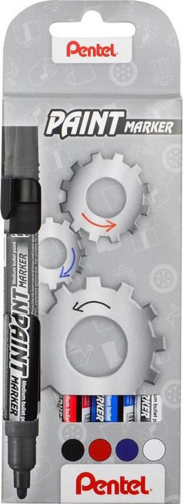 PENTEL MMP20-4 Paint Marker, klassische Farben - 4er-Set