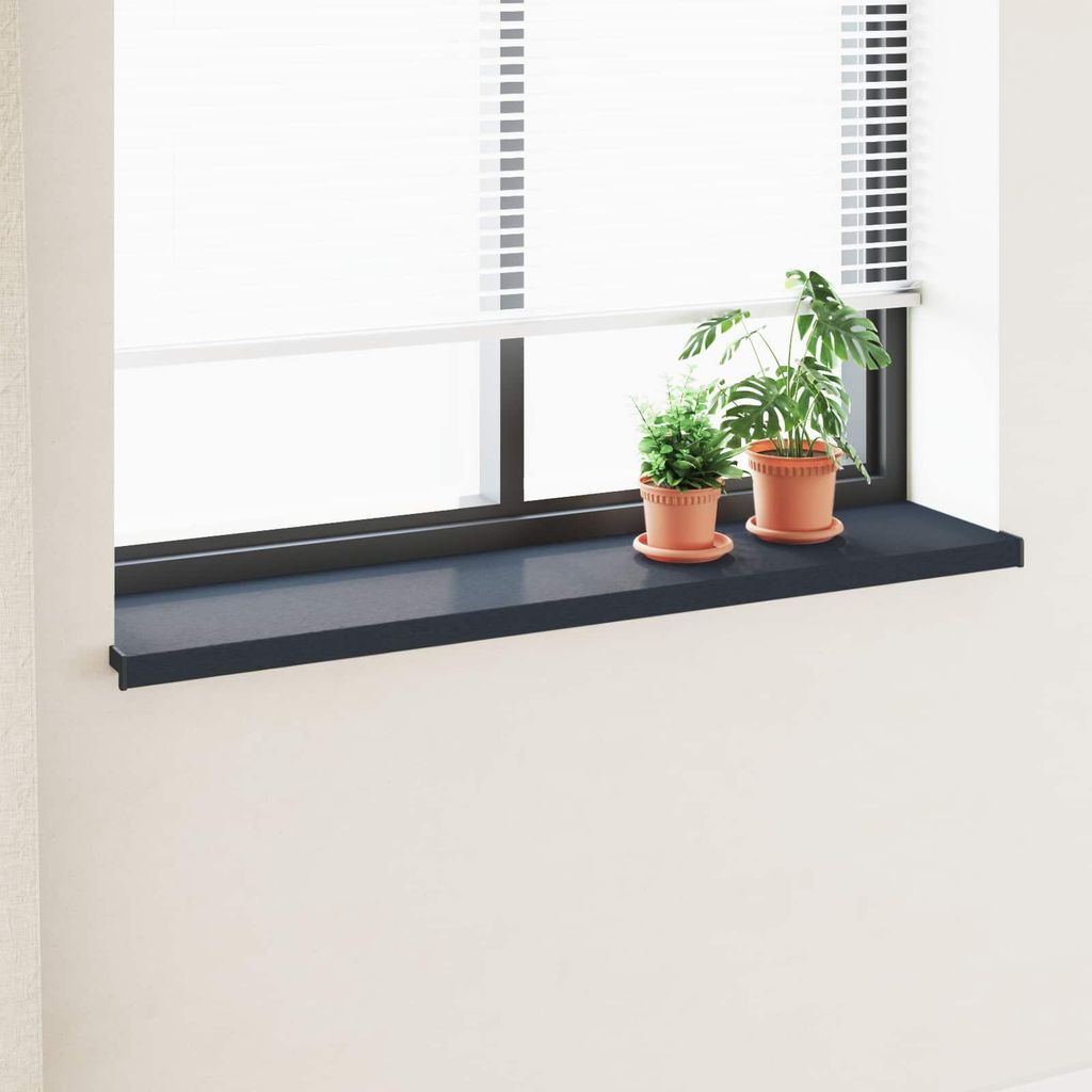 Möbel Fensterbank Anthrazit mit Holzmaserung 160 x 35 x 4,5 cm PVCAußenfensterbänke - Außenfensterbänke c8016