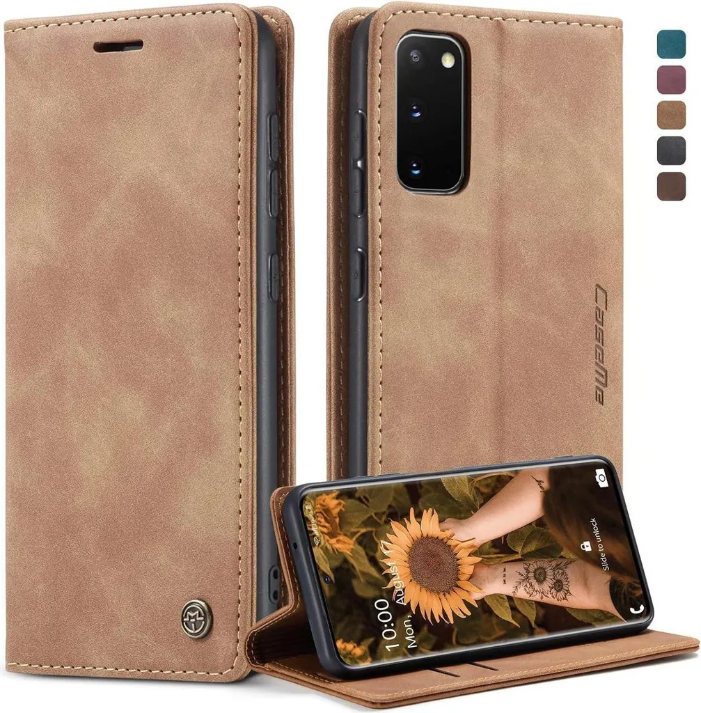 Cover Flip Samsung S20 Pelle Genuina - Custodia Business Magnetica