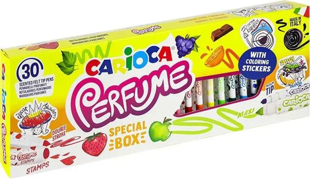 Carioca 43530 Feutres de Coloriage - 30 Pièces Couleurs Assorties