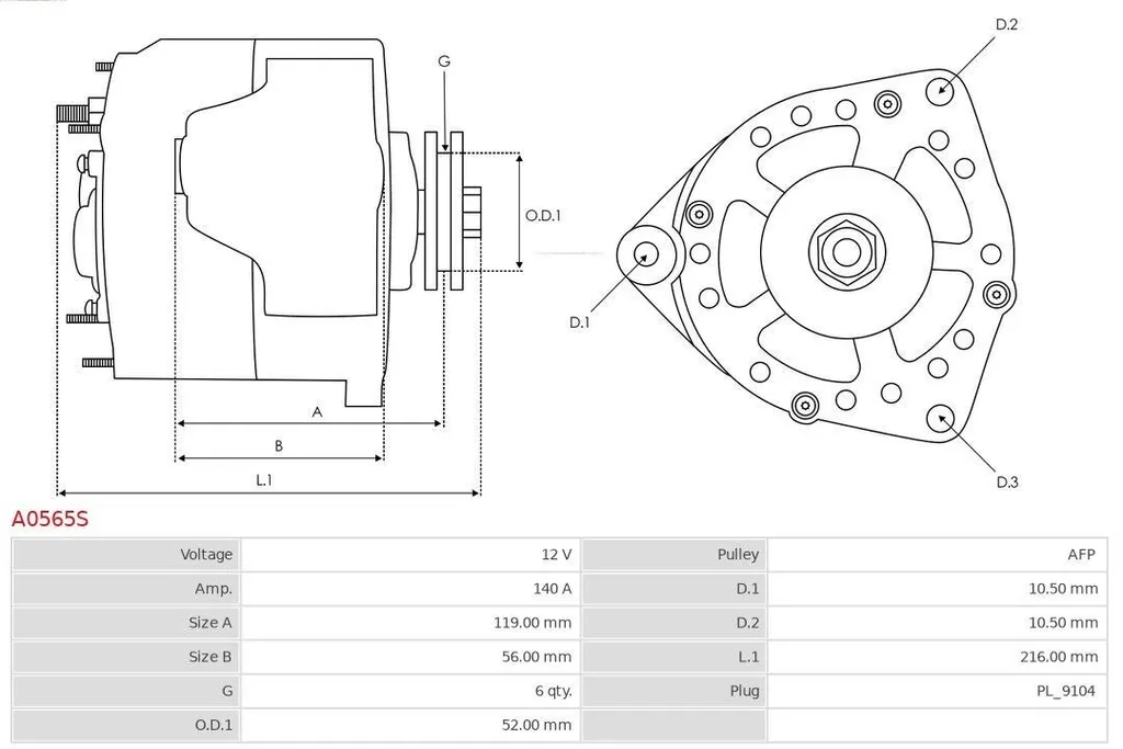 Alternateur 12V 150A Haute Puissance pour Ford Transit 2.4 TDCi DB9030 - 5