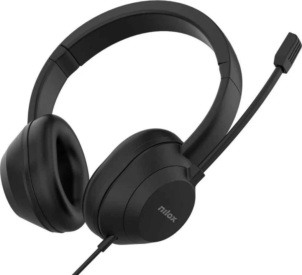 Casque Micro USB Nilox NXAUSB02 avec Technologie Plug and Play Noire