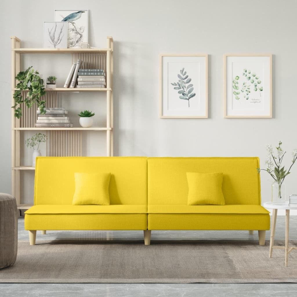 "2026 Promotion" Schlafsofa 2-Sitzer - Bettsofa - Hellgelb Stoff - Klassische Sofas CC21280