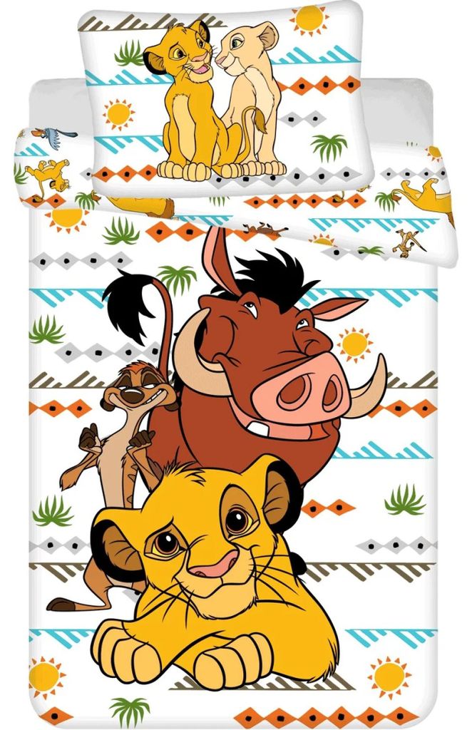 Disney The Lion King Dekbedovertrek Timon en Pumba - 140 x Productafbeelding 