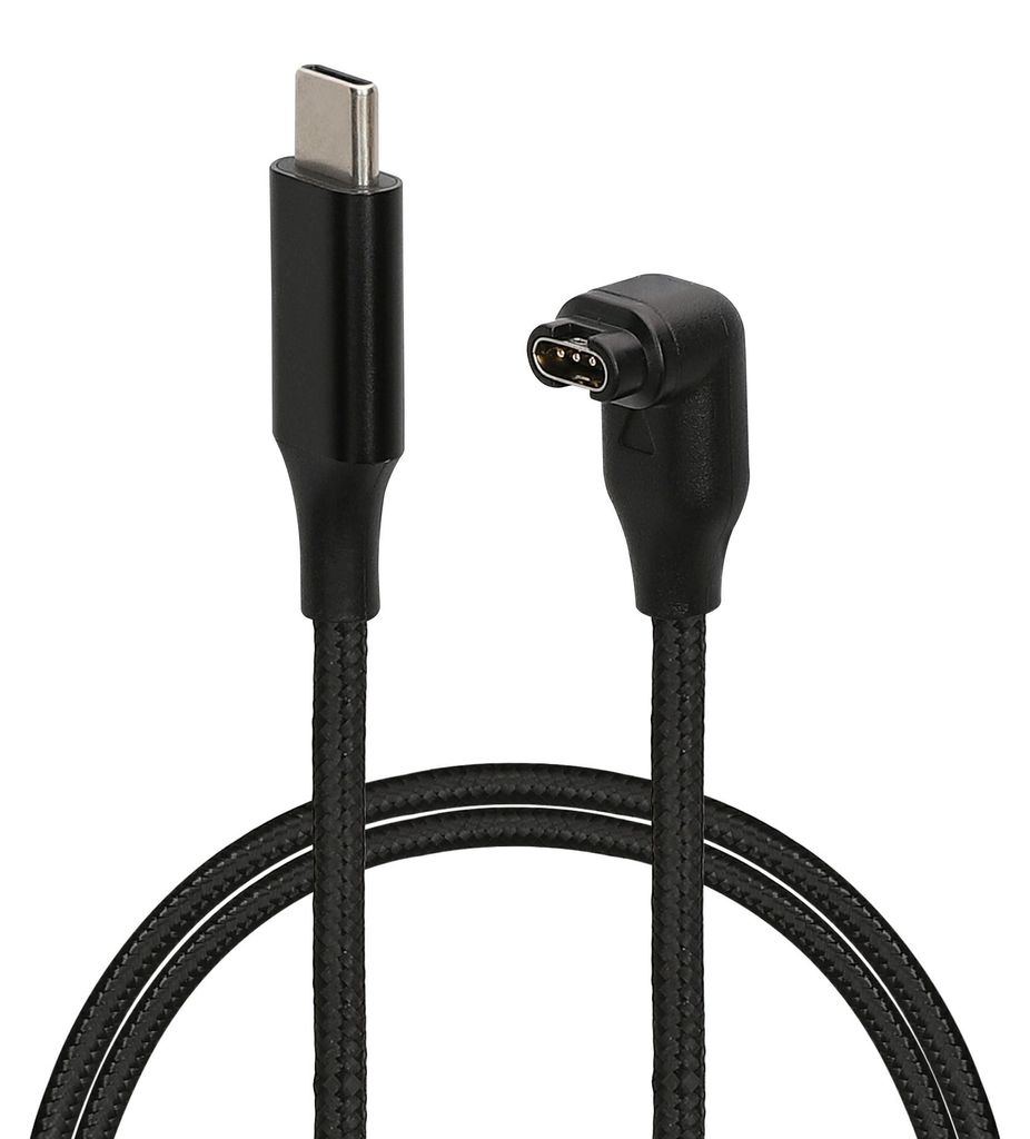 kwmobile USB C Ladekabel kompatibel mit Garmin Smartwatch Instinct / Fenix / Vivoactive / Venu / Vivosmart - Kabel Charger - Smart Watch Typ C