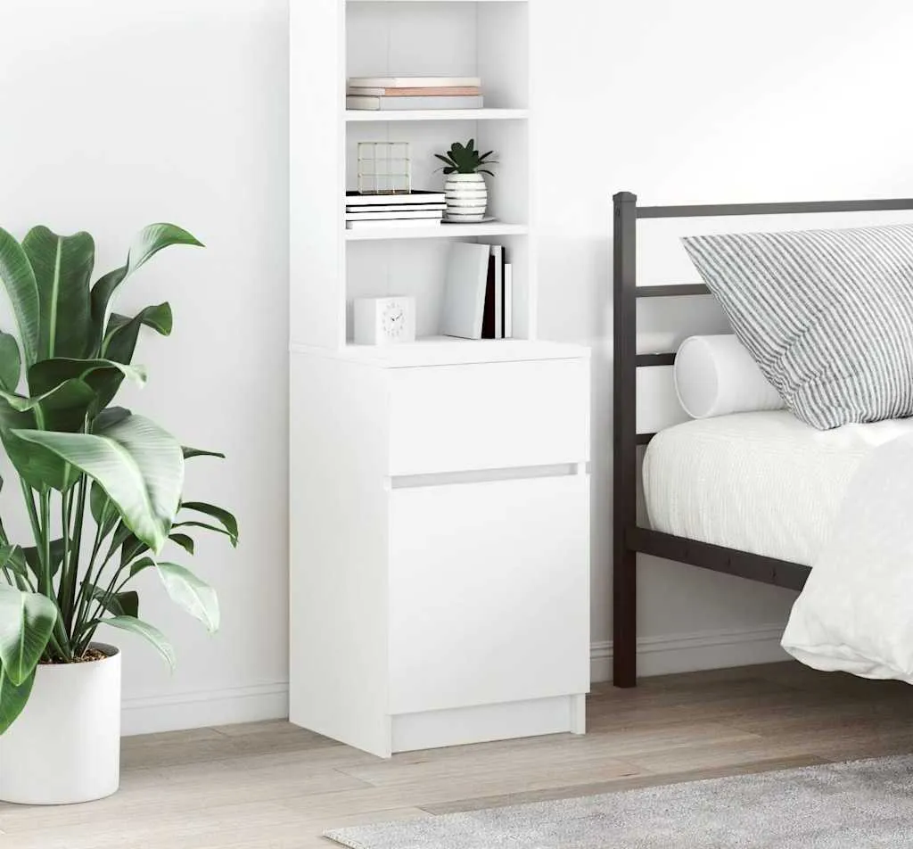 Table de chevet étroite blanche 125 cm : gagnez de la place avec style
