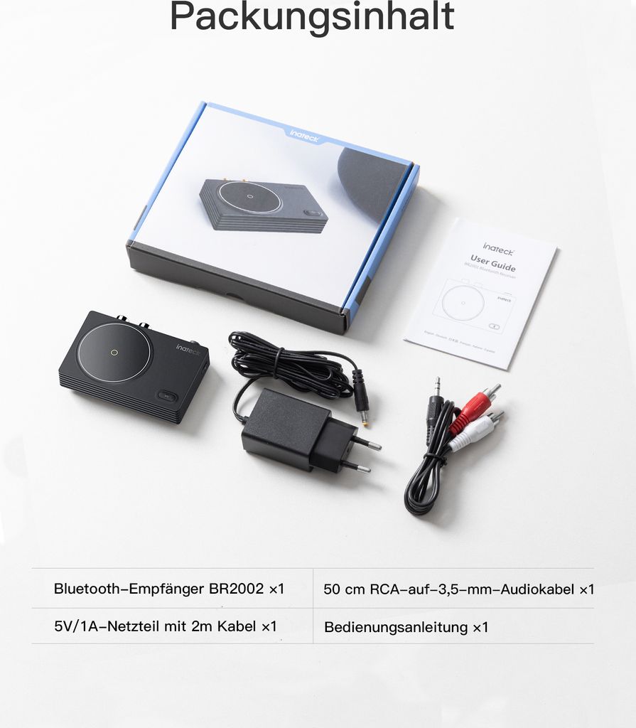 Inateck Bluetooth Transmitter Empfänger, 2-in-1 Bluetooth Produktbild 7