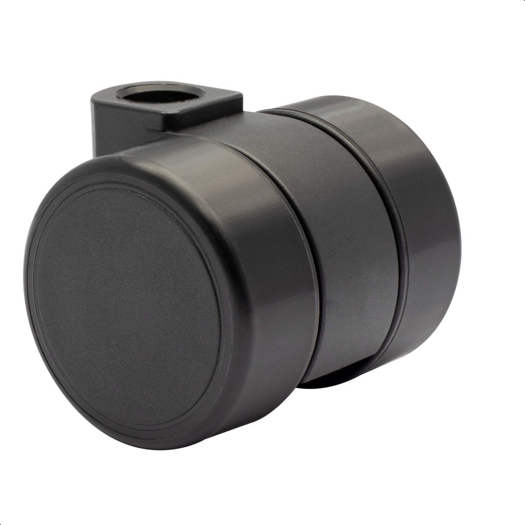 WAGNER Design Möbelrolle / Lenkrolle SOFT - Durchmesser Ø 38 mm, schwarz / grau, Tragkraft 70 kg - DE Ware - 01024501