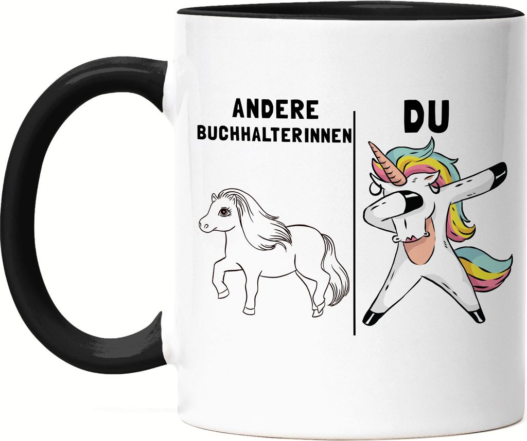 Andere Buchhalterinnen Du Tasse Schwarz Pferd Einhorn Humor Lustig Unicorn Geschenk Apotheke