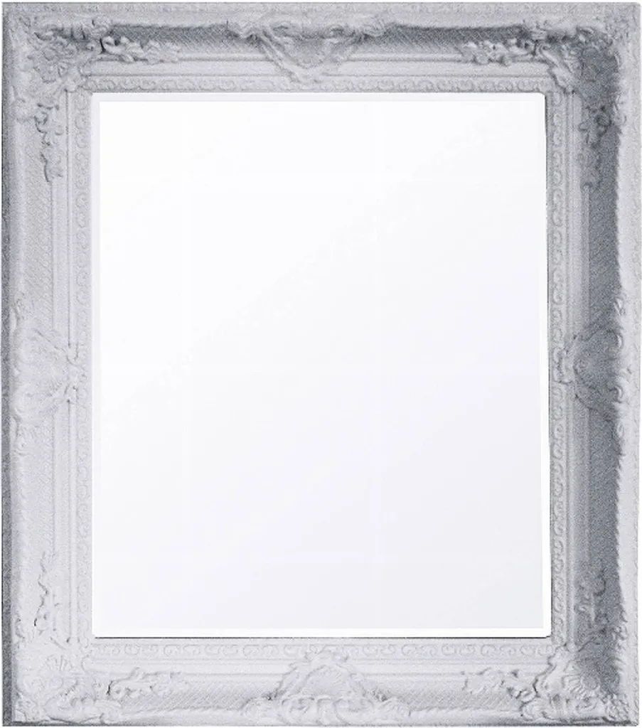 Miroir mural rectangulaire blanc style ancien - Miroir décoratif fait main