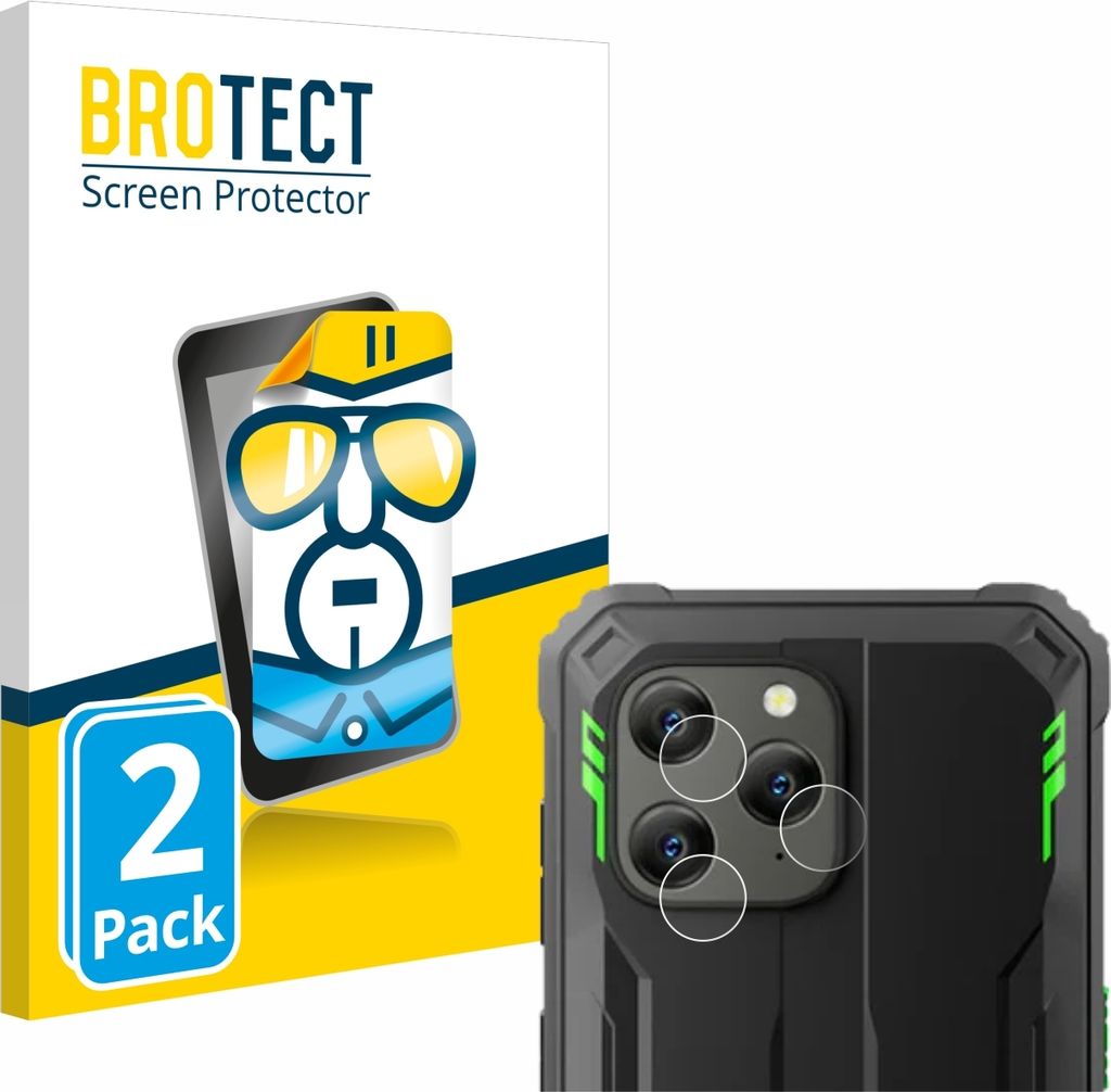 2x Für Blackview BV5300 Plus (NUR Kameraschutz) Schutzfolie BROTECT Displayschutz Display Schutz Folie Klar Transparent