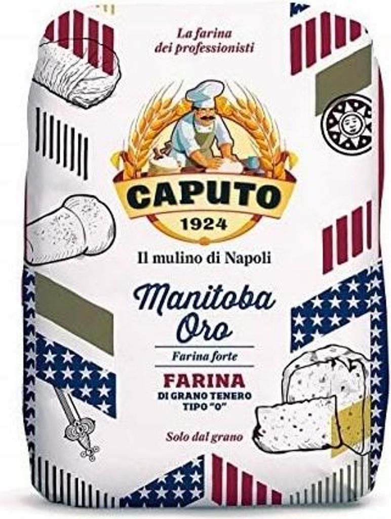 Testpaket Caputo Manitoba Oro Pizzamehl Mehl ( 2 x 5Kg ) + Italian Gourmet 100% italienische geschälte Tomaten dosen ( 12 x 400g )