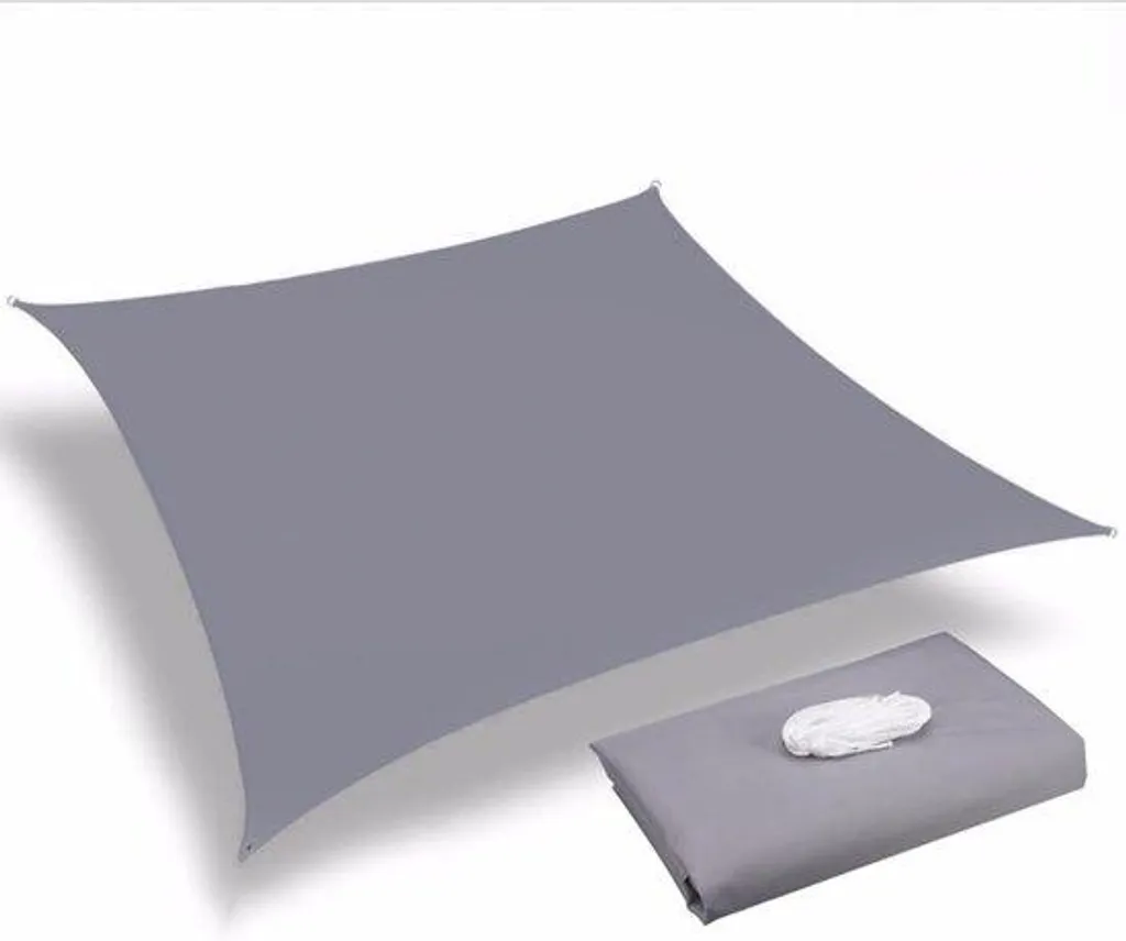 Parasol rectangulaire 3x3 m gris : fini la rouille et la chaleur UV