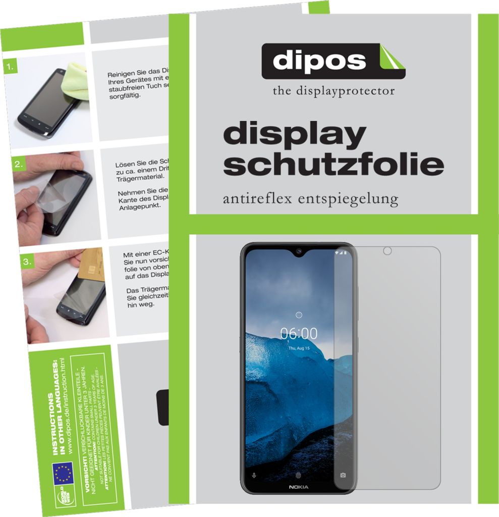 2x Schutzfolie für Nokia 45328 matt Displayschutzfolie Folie Display Schutz dipos