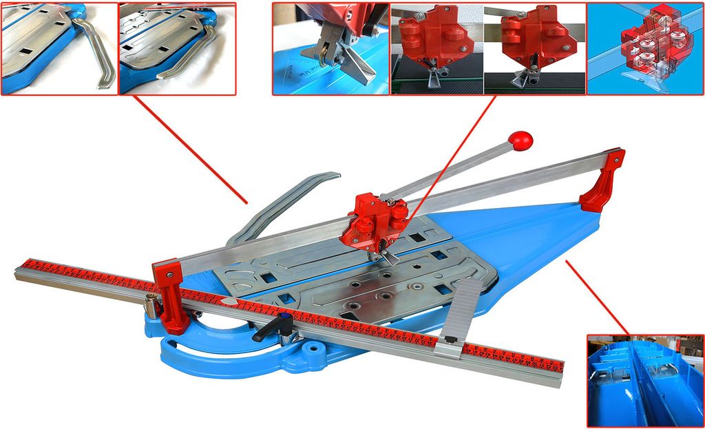VaGo 950mm Fliesenschneider Schneidmaschine 9-fache Kugellagerführung