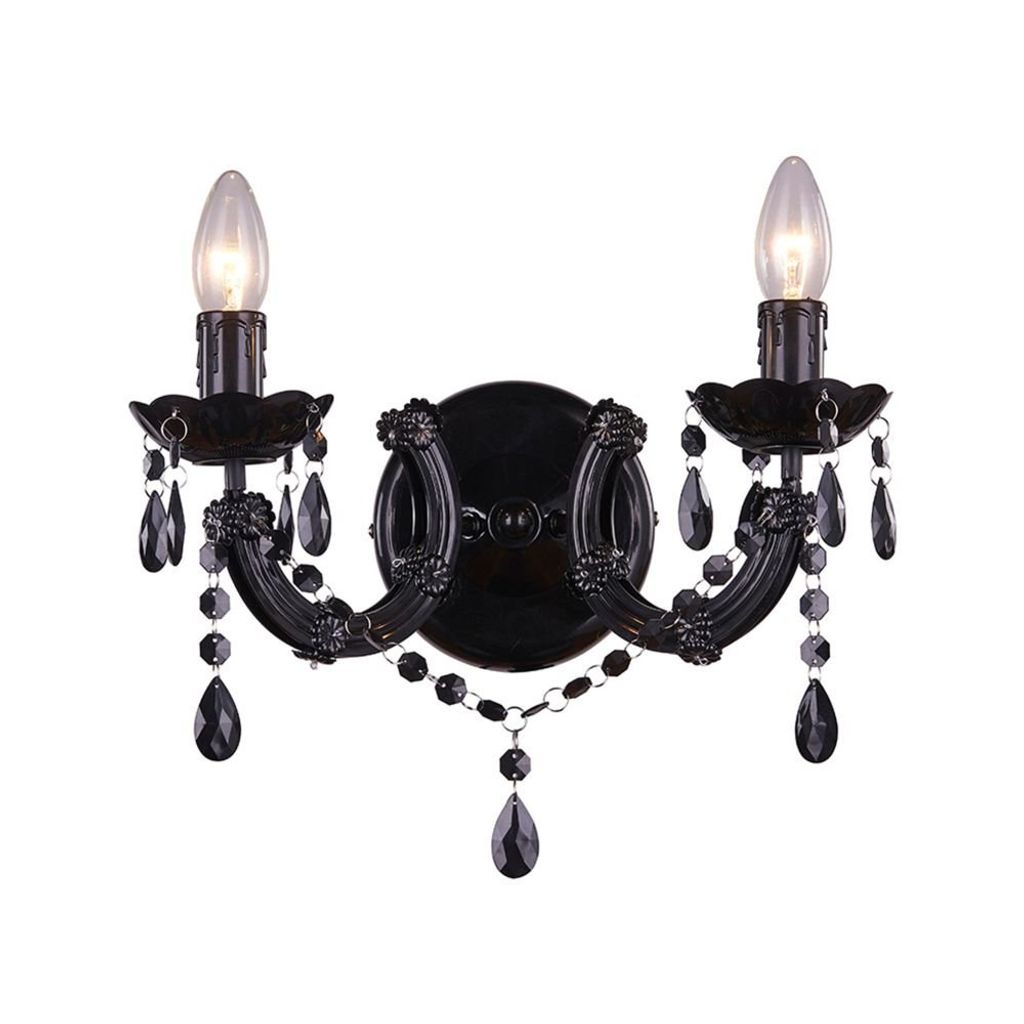 Applique Magnolia nera 2xE14x40W in metallo, dimensioni: Immagine del prodotto 