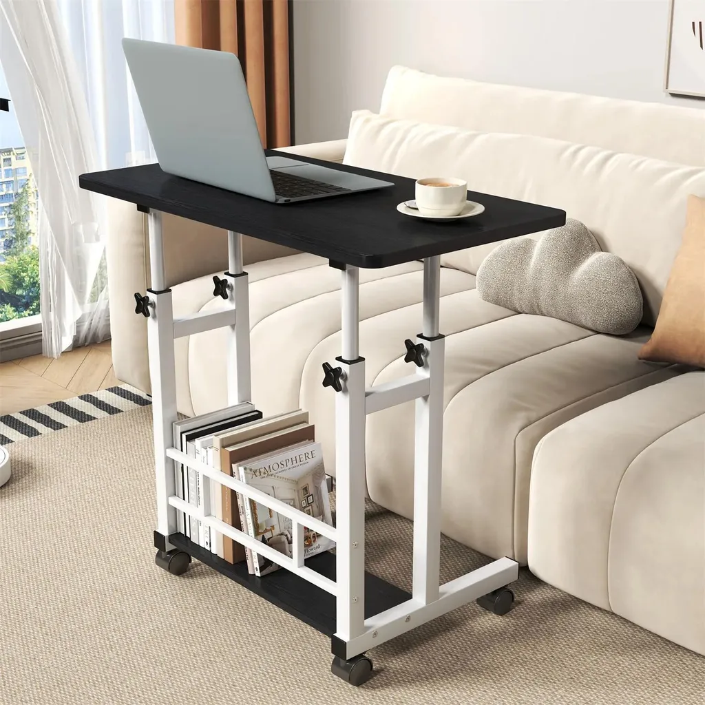 Table pour ordinateur portable à hauteur réglable et plateau 80x40 cm