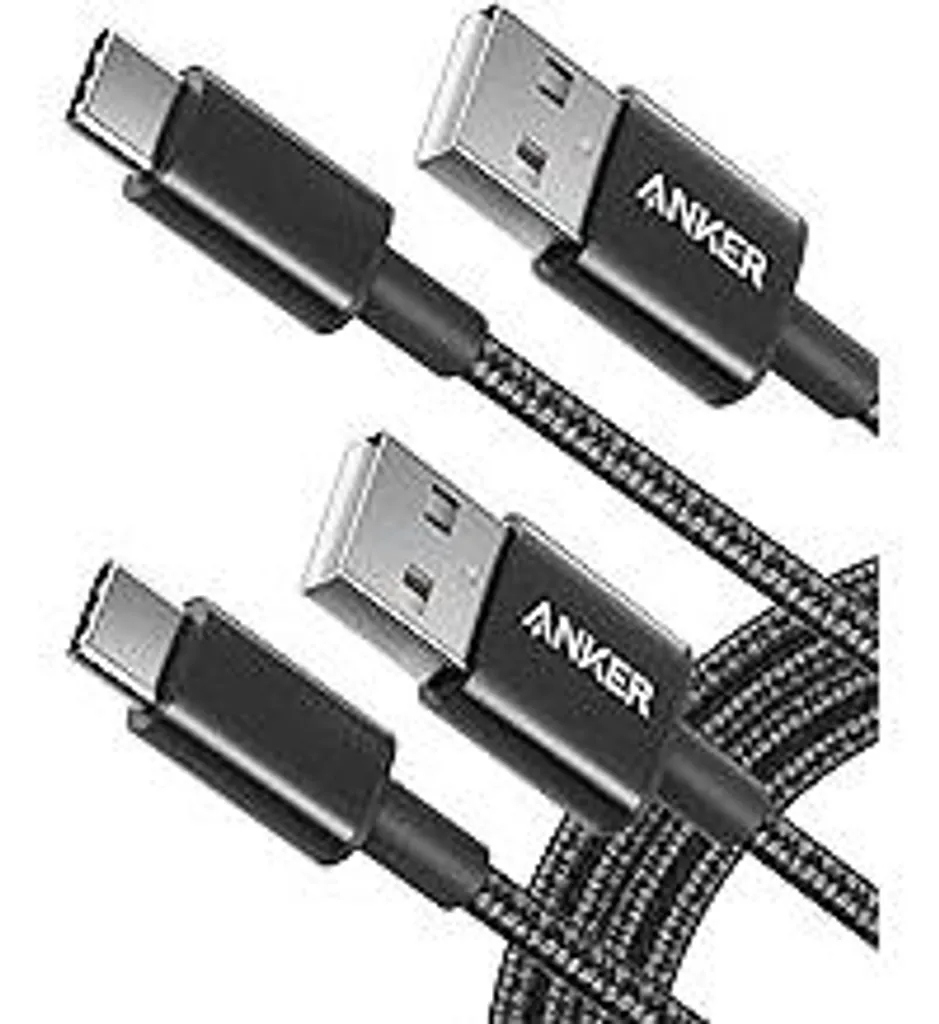 Cavo USB-C/USB-A [2 pezzi] Cavo di ricarica in nylon tipo C da 1,8 m per Samsung Galaxy S10 S9 S8 Plus, Note 9 8, LG G5 G6 V20, HTC 10 U11, Huawei Honor, P20 Lite P10 P9, Mate9 10 ecc. (nero)