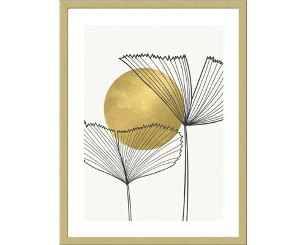 Gerahmtes Bild Leaves In The Sun I 33x43 cm