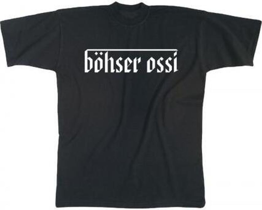 T-Shirt mit Print - Böhser Ossi - 09388 schwarz - Gr. S-XXL Produktbild 