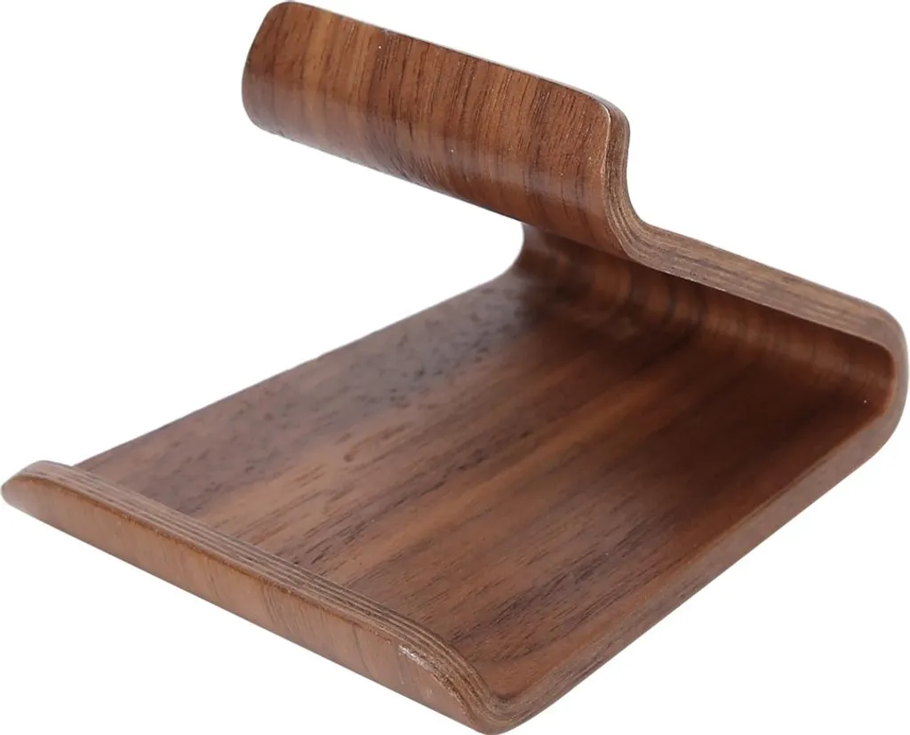 Offerta Supporto Tablet Noce da Tavolo - Stand Smartphone Robusto Marrone - 2