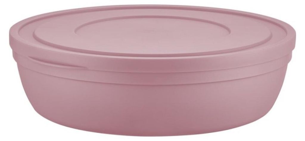 Flache Aufbewahrungsdose mit Deckel 6,0L - platzsparend & vielseitig einsetzbar Rosa